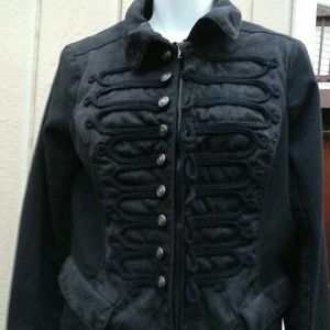 Tripp nyc women's jacket large black denim juniors